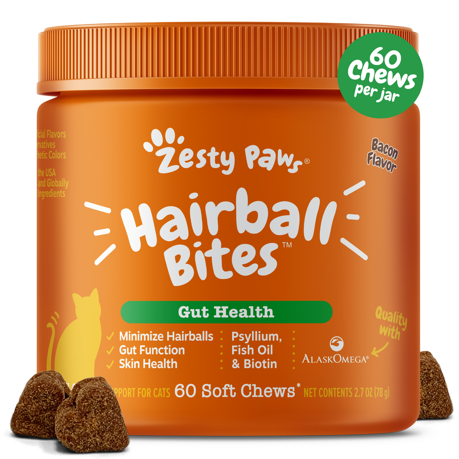 Hairball Bites™ for Cats Prevent Hairballs Zesty Paws