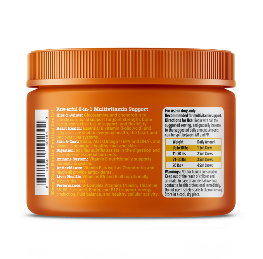 8-in-1 Multivitamin Mini Bites for Small Dogs