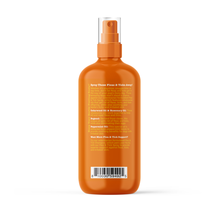 Zesty Paws Flea & Tick Spray for Dogs - Vet Formulated