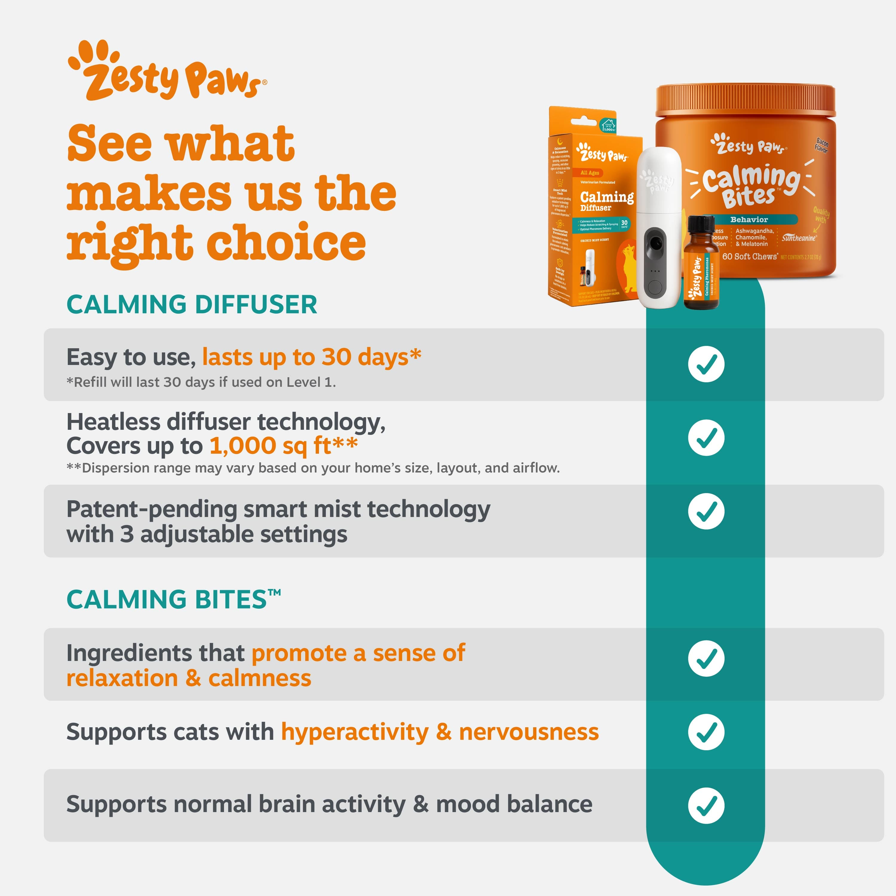 Diffuser Starter Kit + Calming Bites | Bundle for Cats