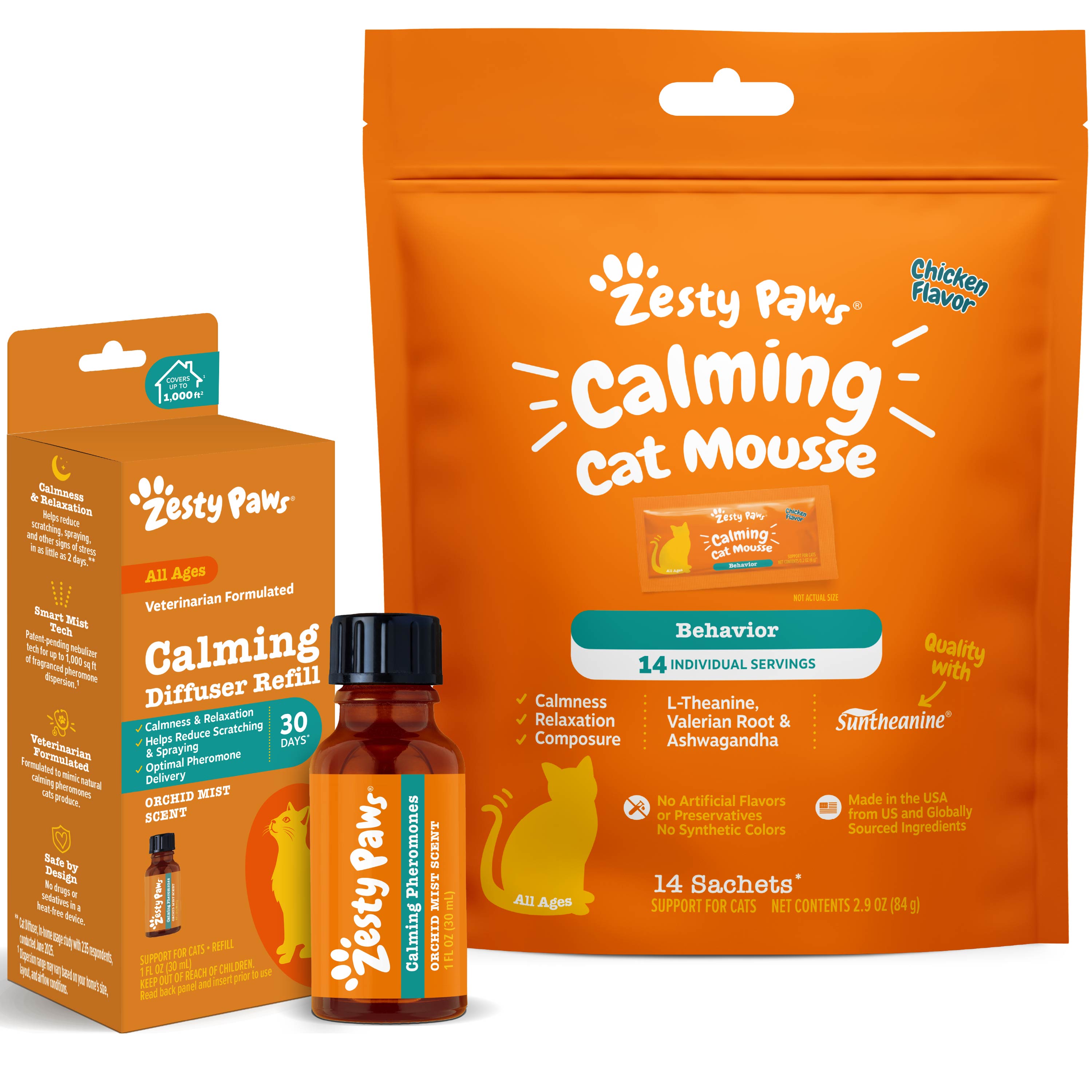 Diffuser Refill + Calming Mousse | Bundle for Cats