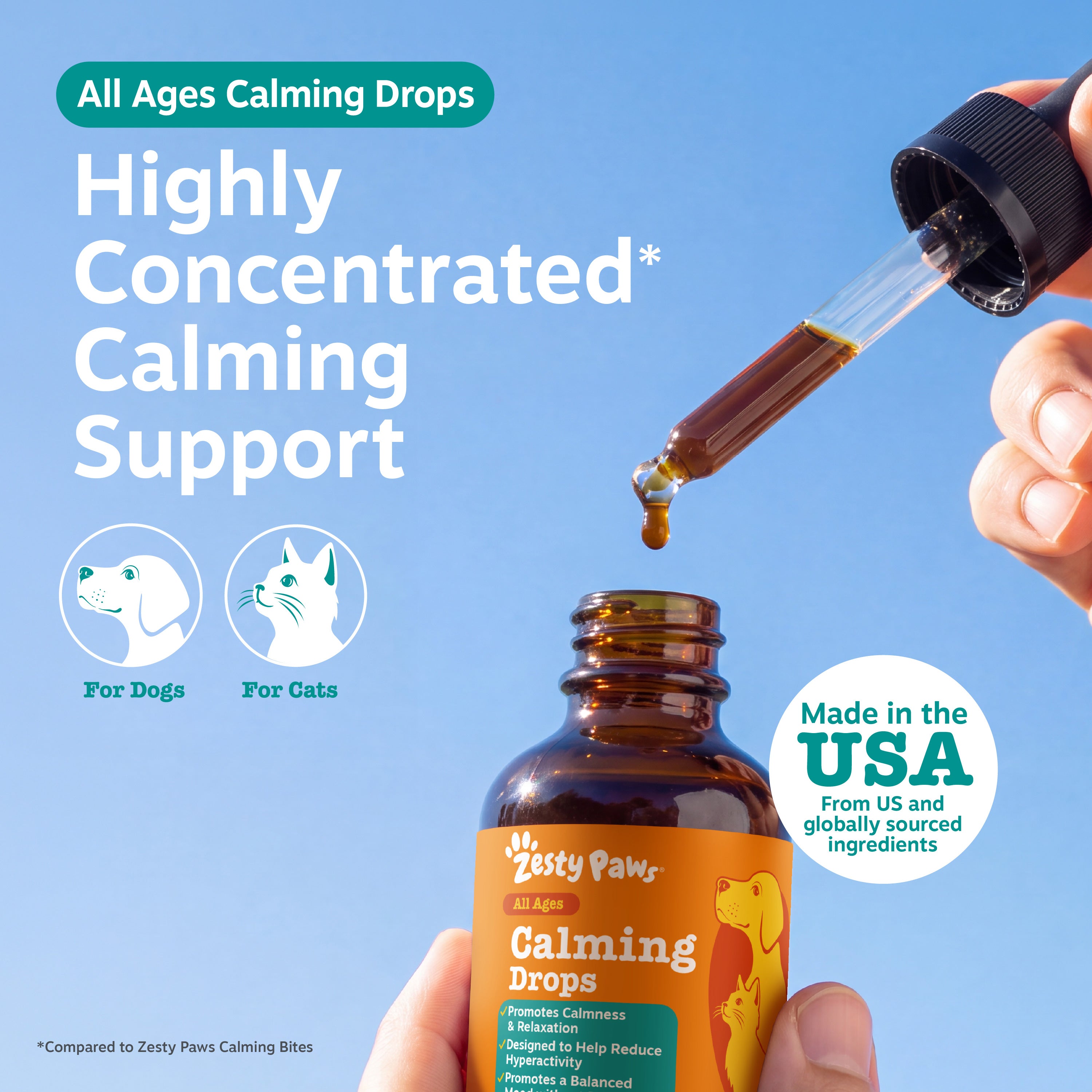 Calming Drops for Dogs & Cats