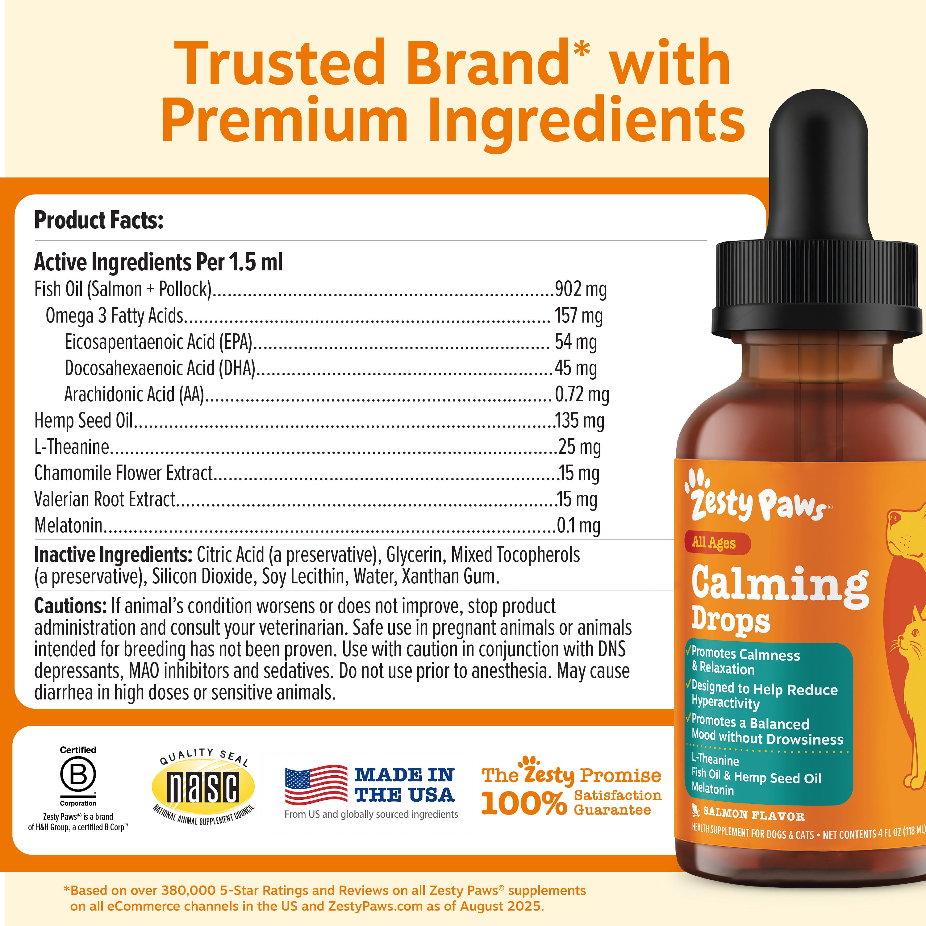 Calming Drops for Dogs & Cats
