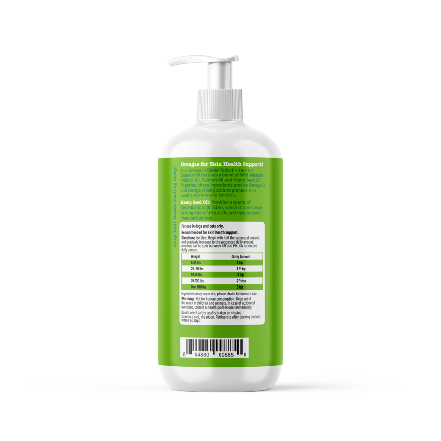 Hemp Elements™ Salmon Omega Oil + Hemp for Dogs and Cats