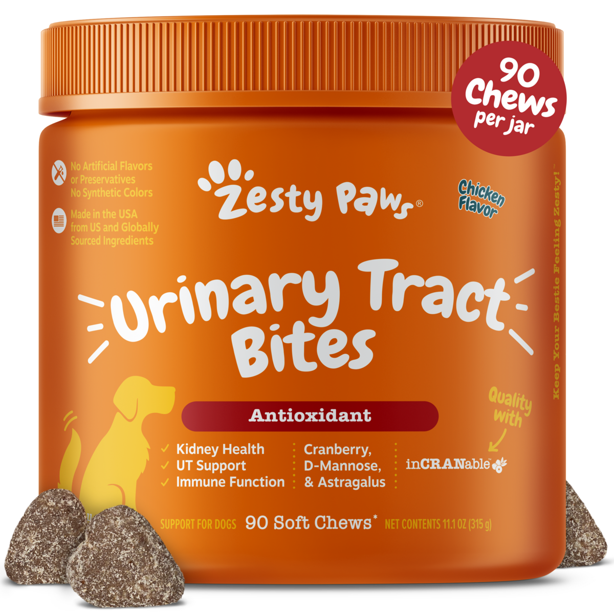 Urinary Tract Bites | UT Support for Dogs | Zesty Paws