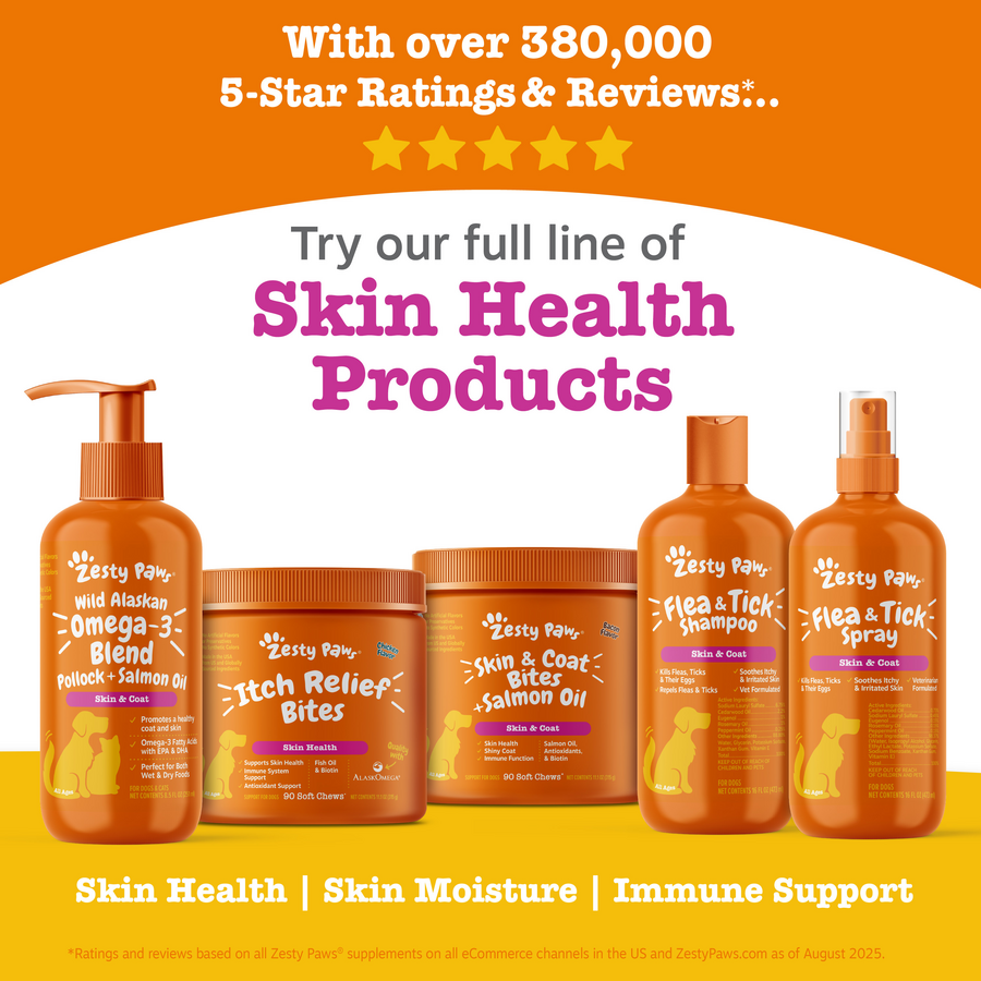 Skin & Coat Bites + Salmon Oil Soft Chews for Dogs