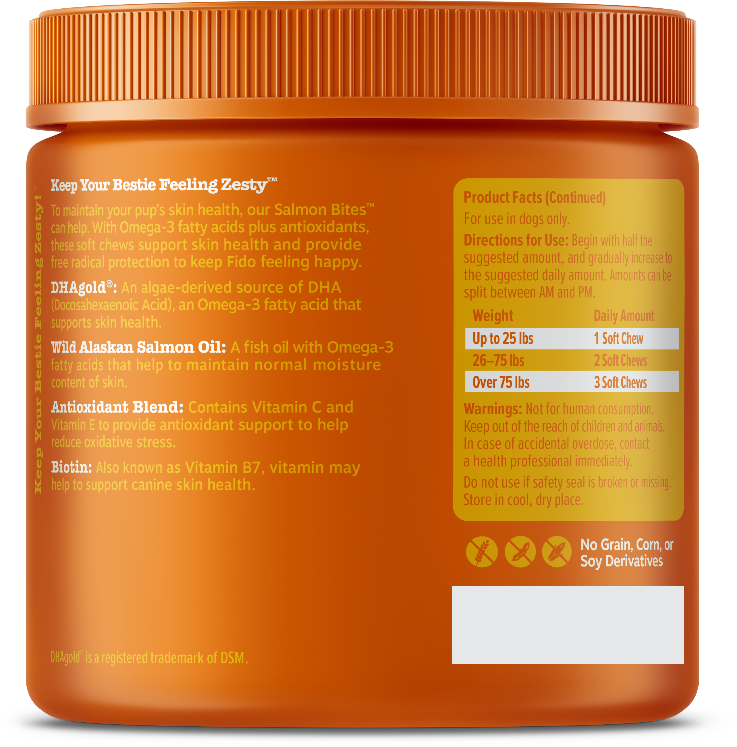 Skin & Coat Bites + Salmon Oil Soft Chews for Dogs