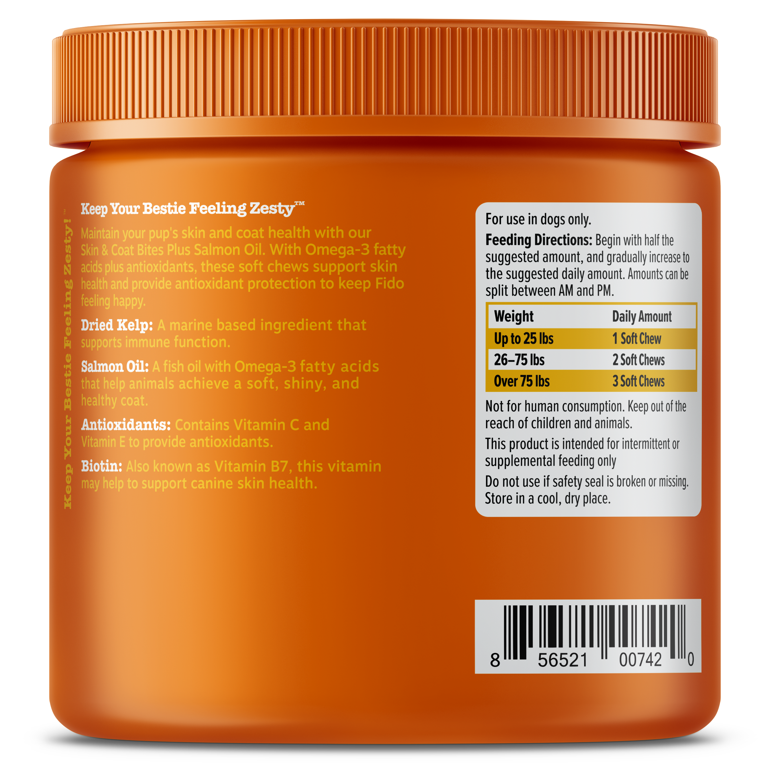Skin & Coat Bites + Salmon Oil Soft Chews for Dogs