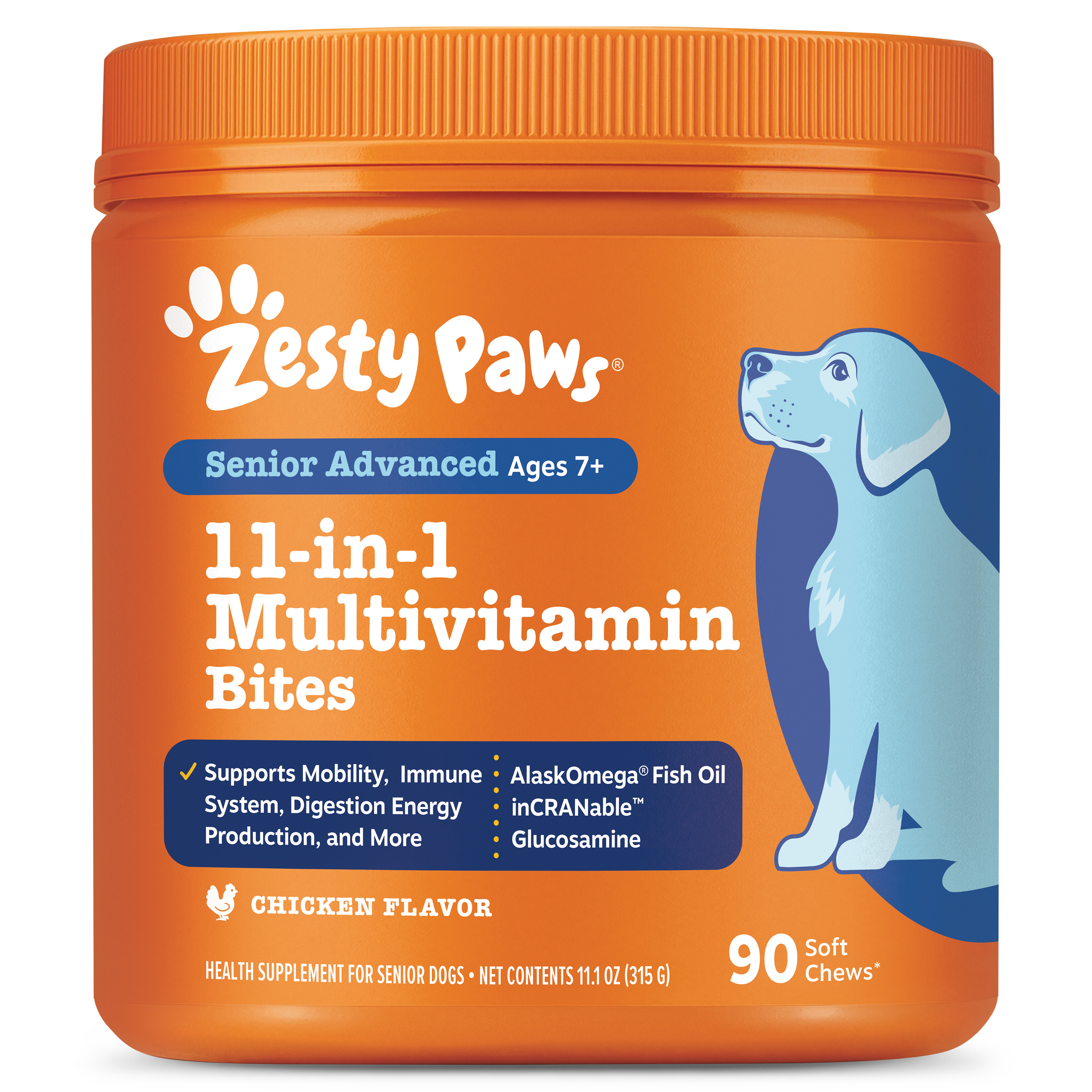 Senior Advanced 11-in-1 Multivitamin Bites for Senior Dogs