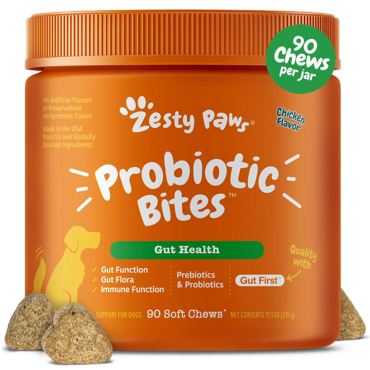 Zesty Paws Probiotic Bites™ 6-Strain Digestive Health Supplement