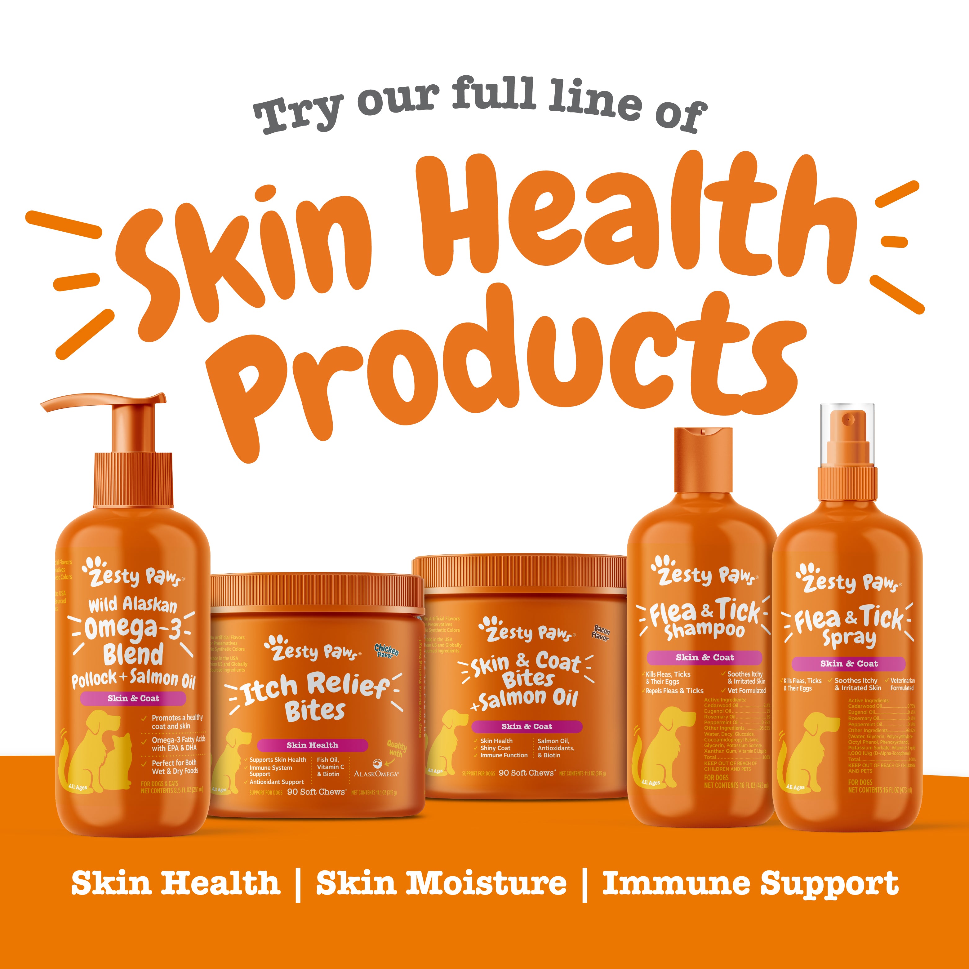 Skin & Coat Bites + Salmon Oil Soft Chews for Dogs