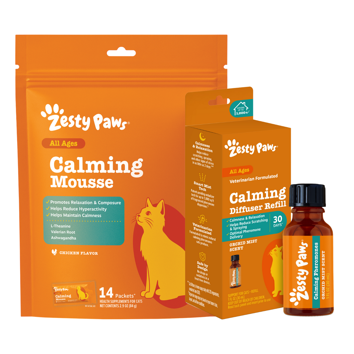 Diffuser Refill + Calming Mousse | Bundle for Cats