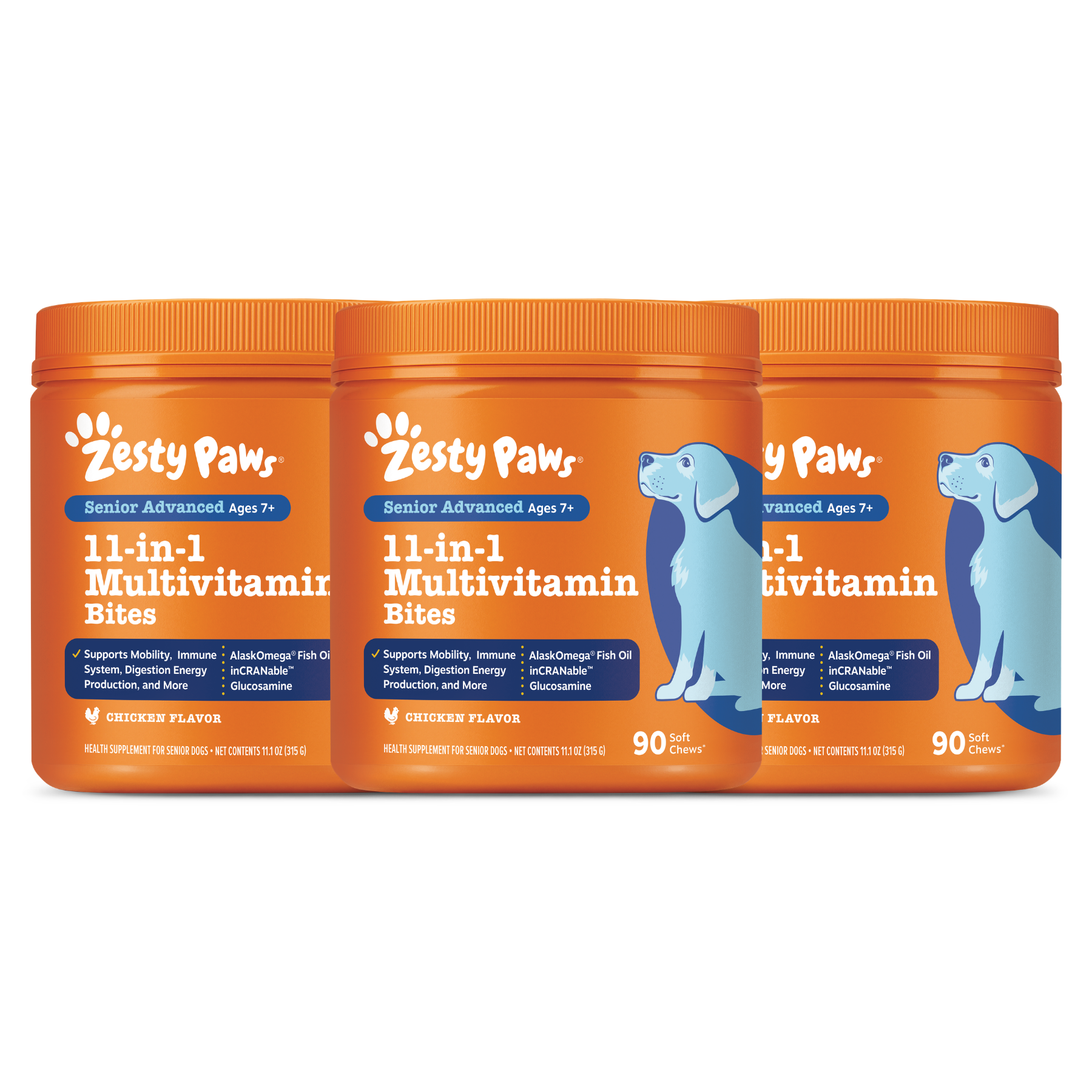 Senior Advanced 11-in-1 Multivitamin Bites for Senior Dogs