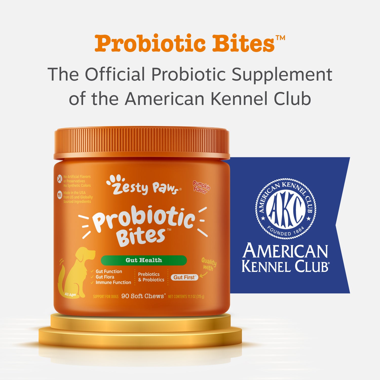 Zesty Paws Probiotic Bites™ 6-Strain Digestive Health Supplement