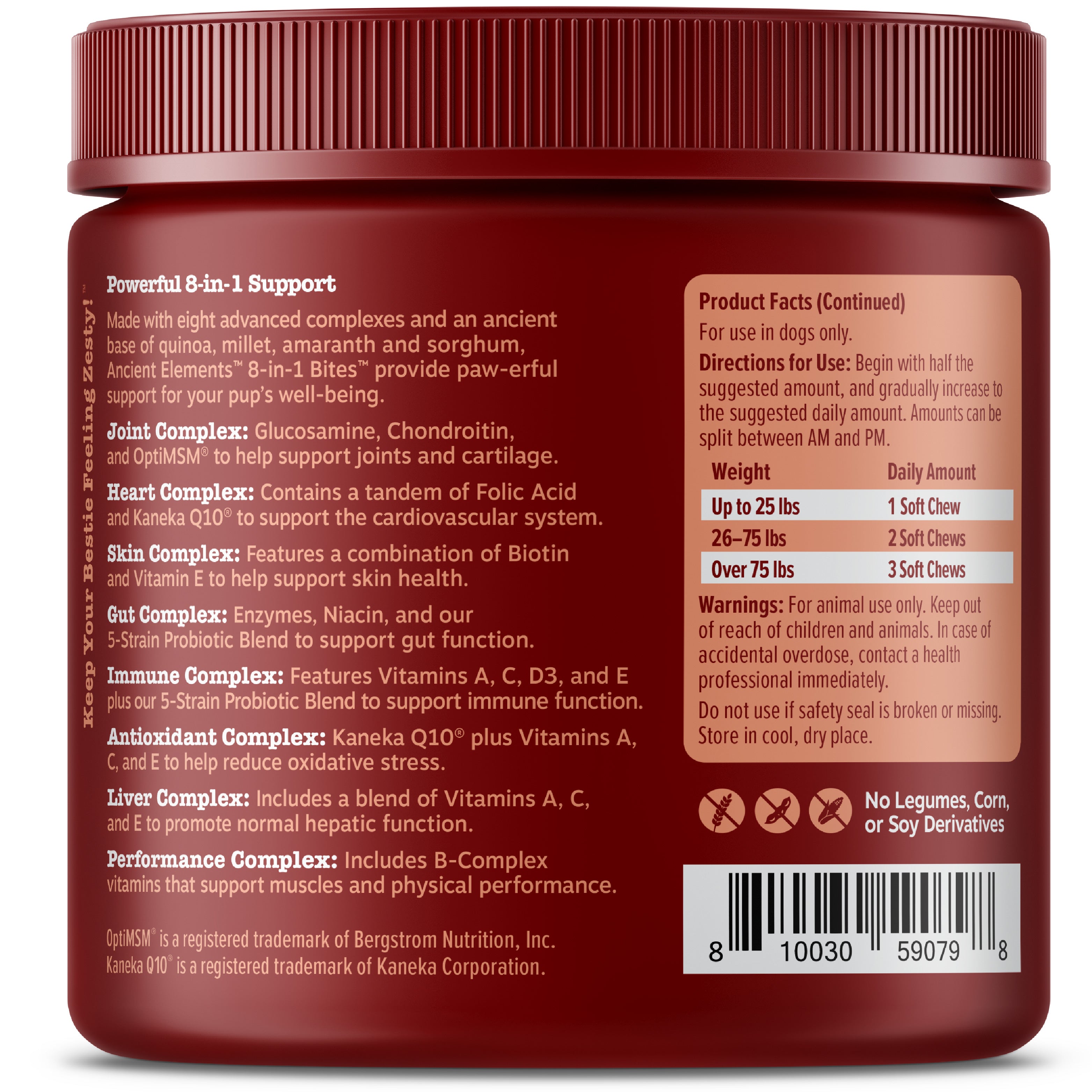 Ancient Elements™ 8-in-1 Multifunctional Bites™ for Dogs