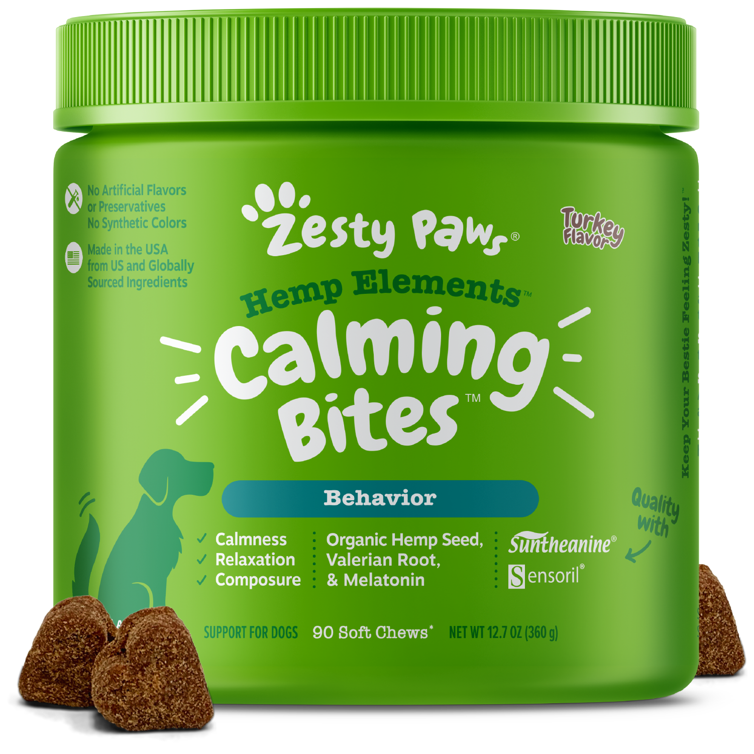 Zesty paws stress top and anxiety calming bites