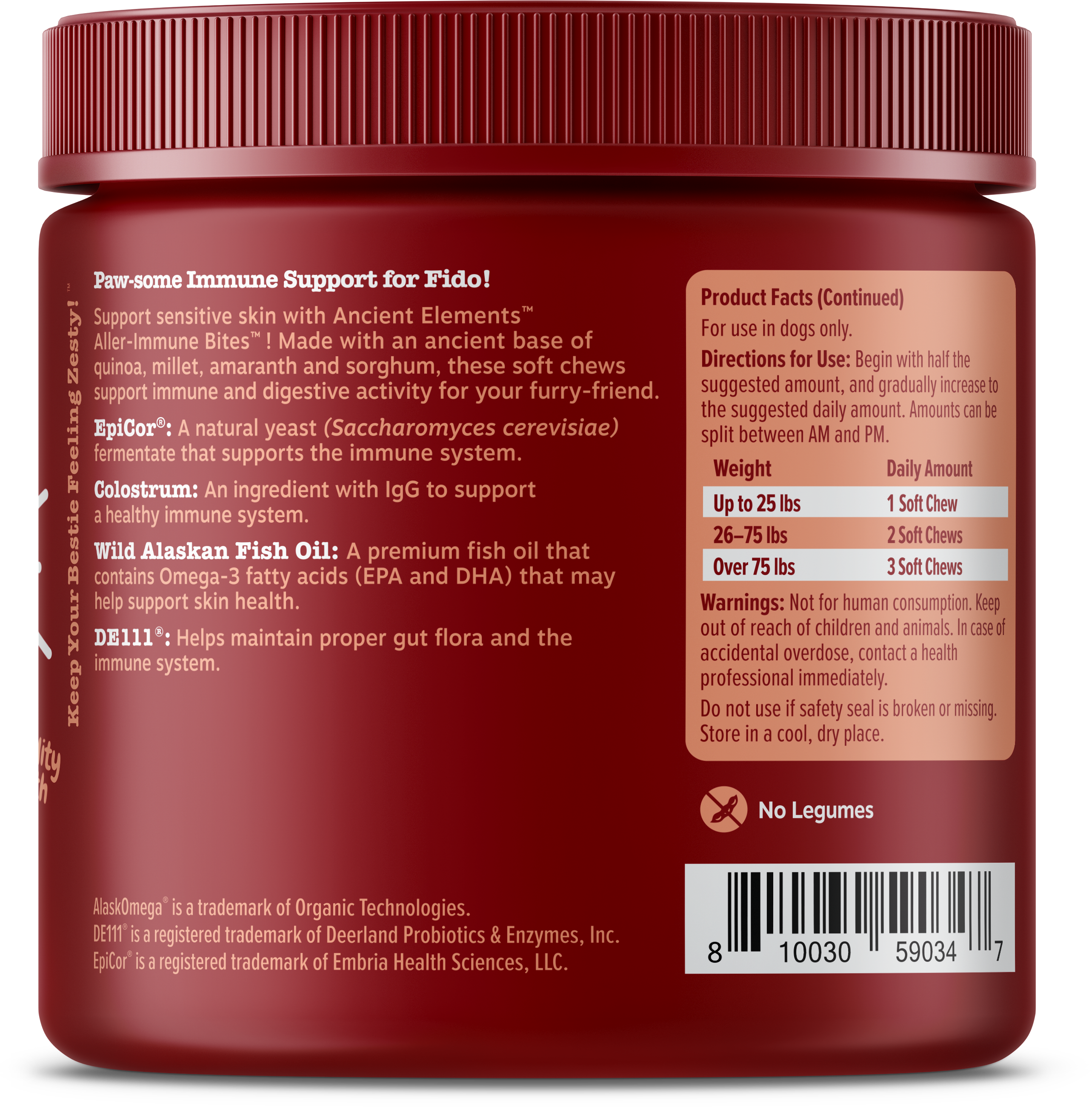 Ancient Elements™ Aller-Immune Bites™ for Dogs