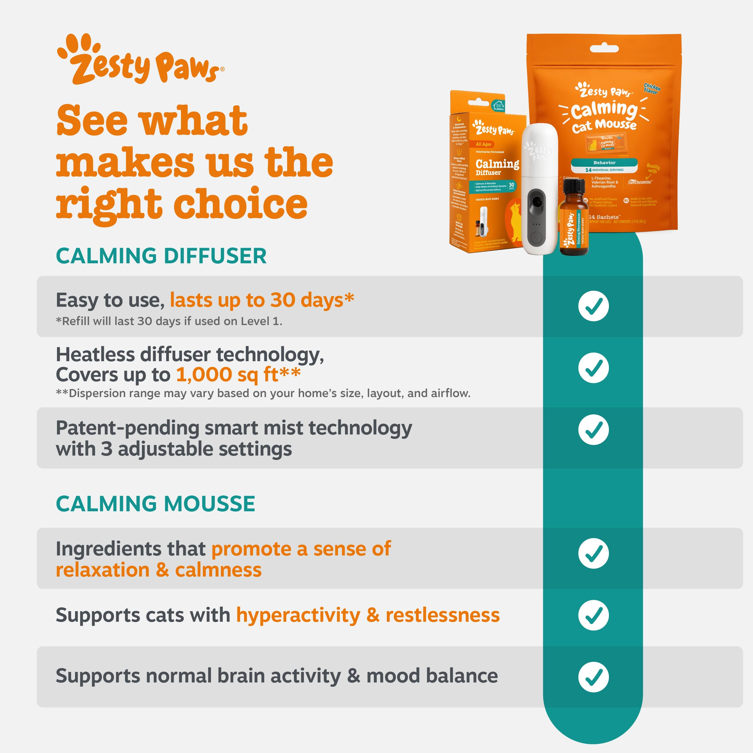 Diffuser Starter Kit + Calming Mousse | Bundle for Cats