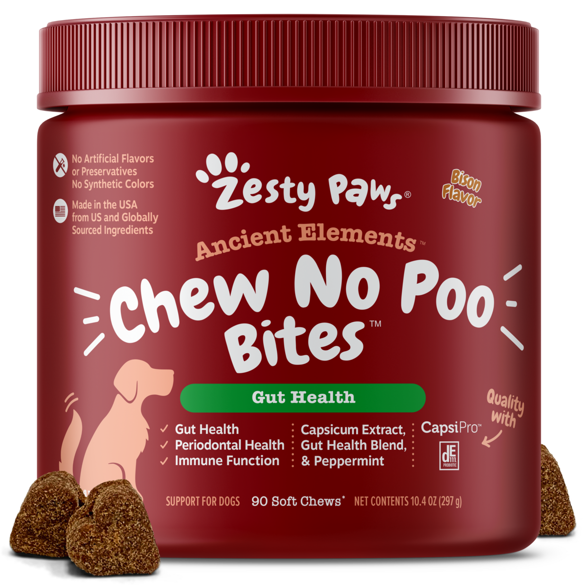 Ancient Elements Chew No Poo Bites for Dogs