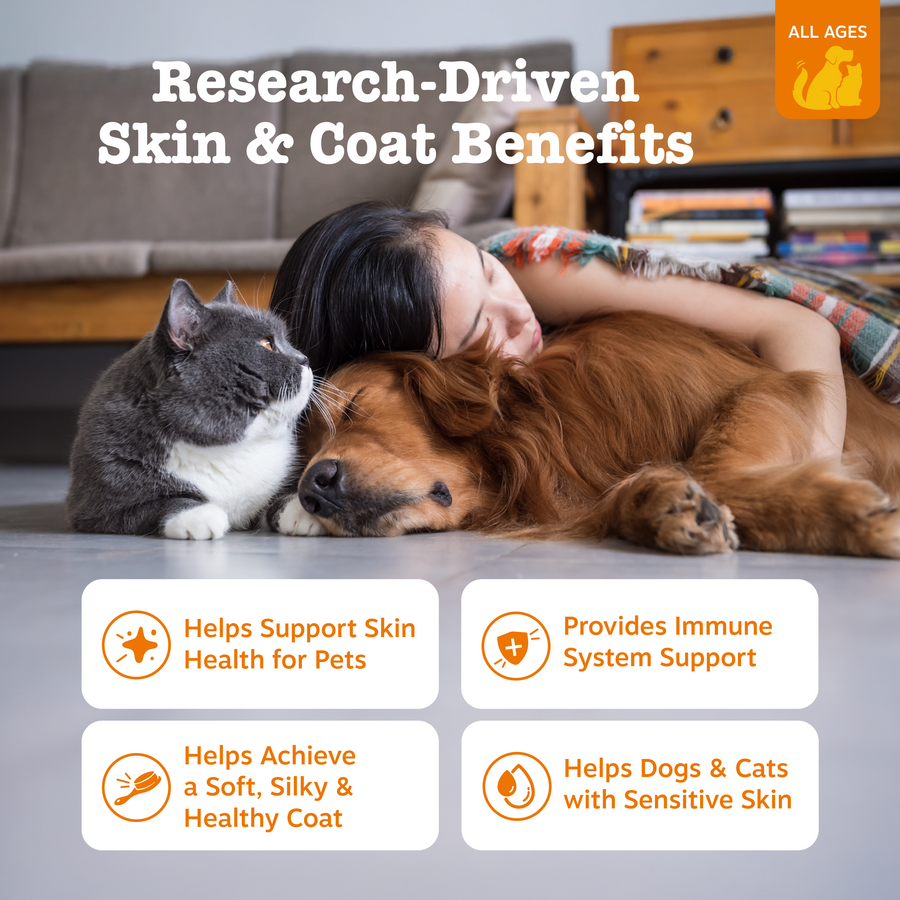 Wild Alaskan Fish Oil for Dogs & Cats - Omega 3 EPA DHA | Zesty Paws