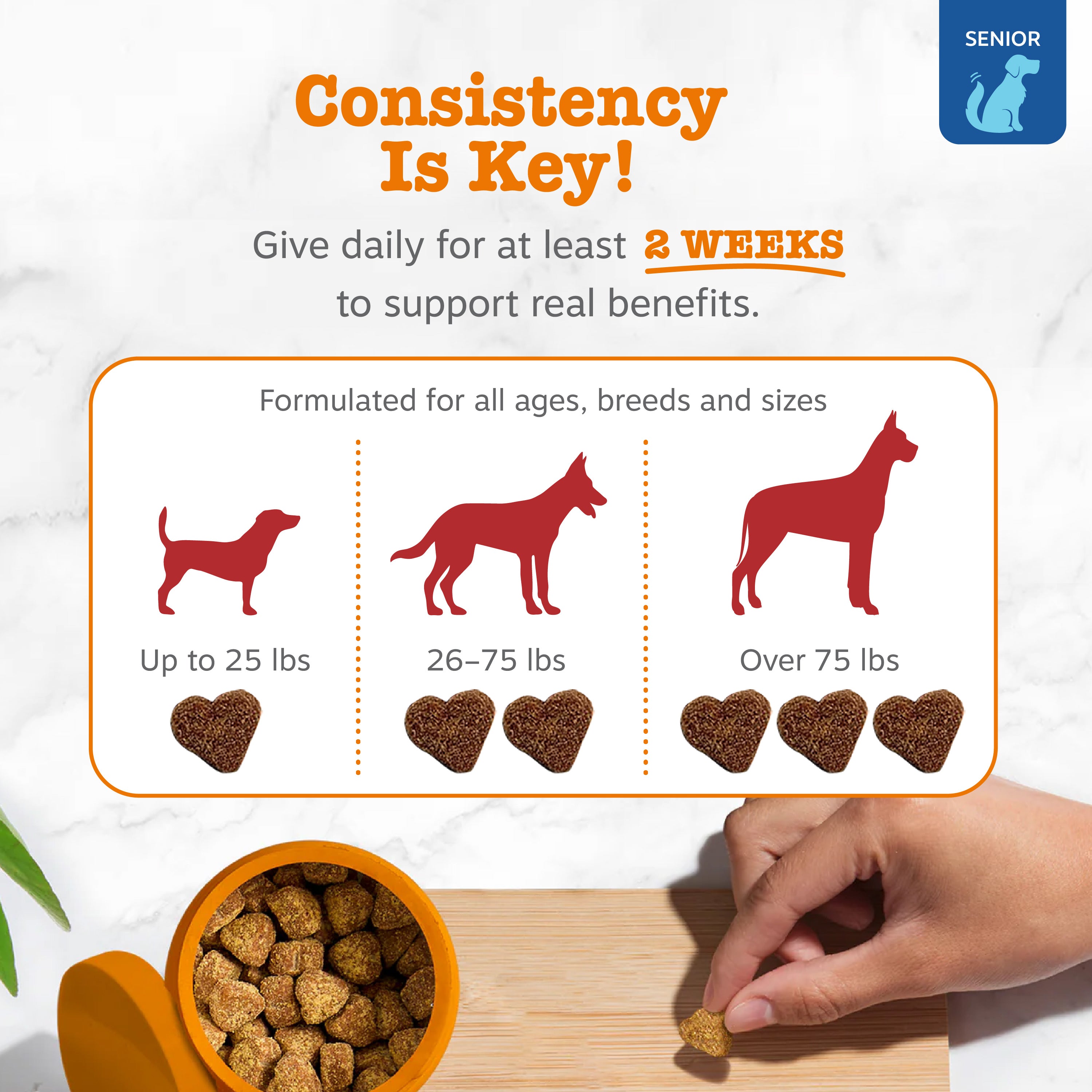 Senior Advanced Cardio Bites for Dogs