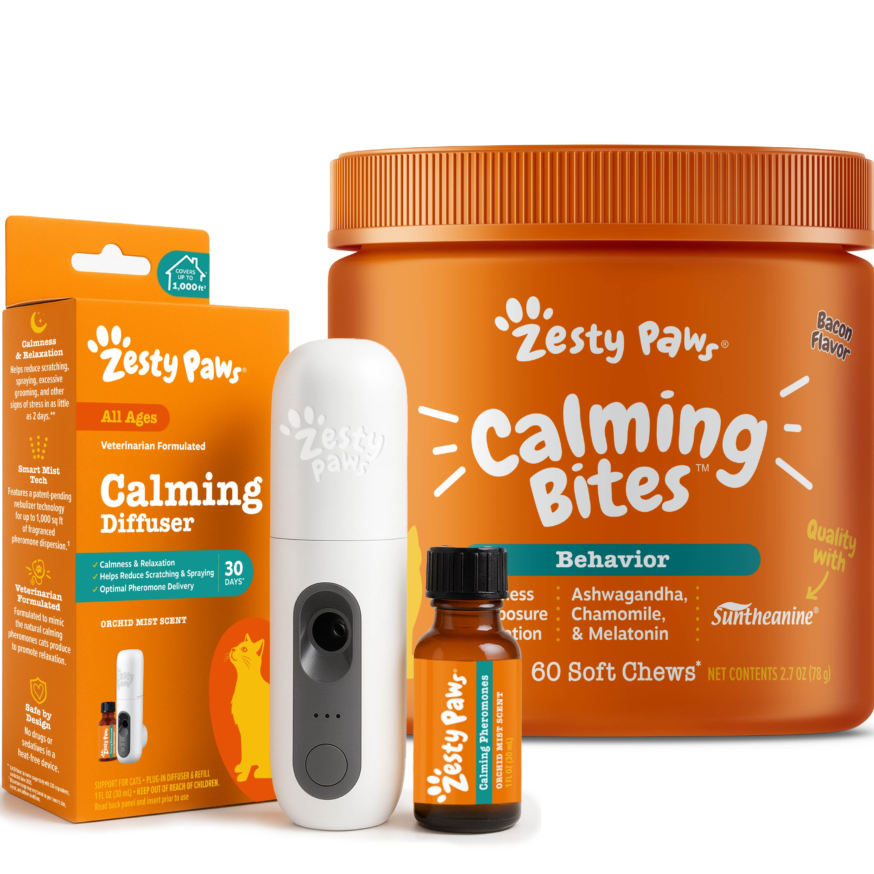 Diffuser Starter Kit + Calming Bites | Bundle for Cats