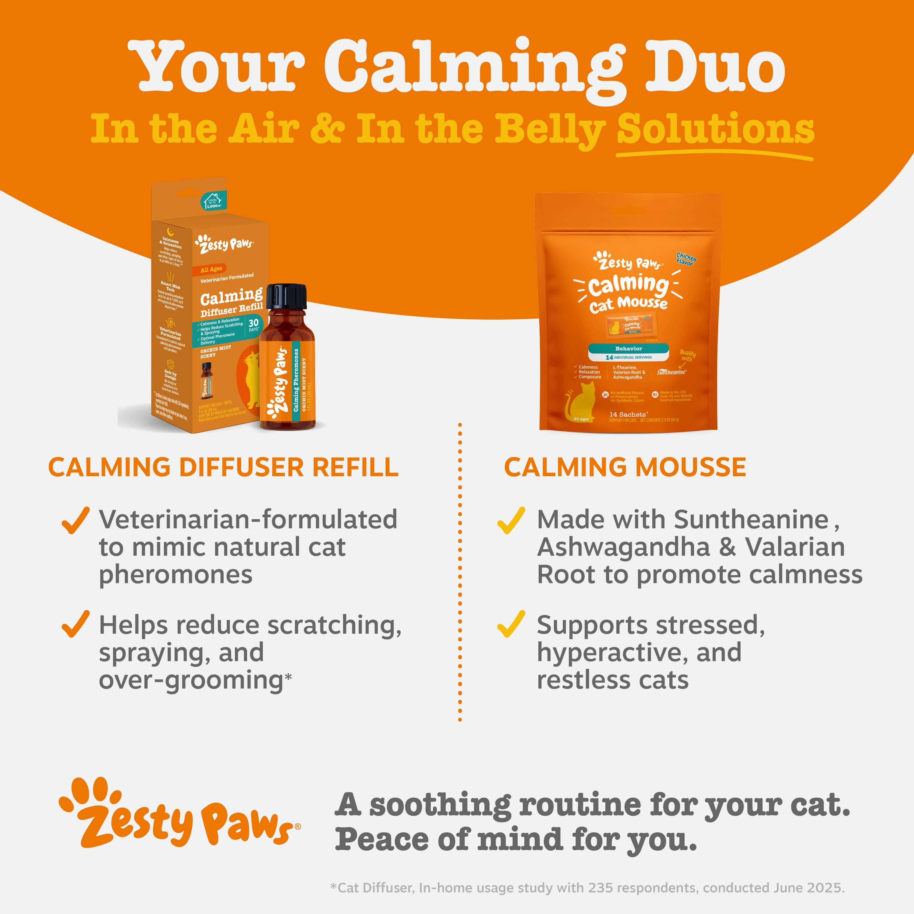 Diffuser Refill + Calming Mousse | Bundle for Cats