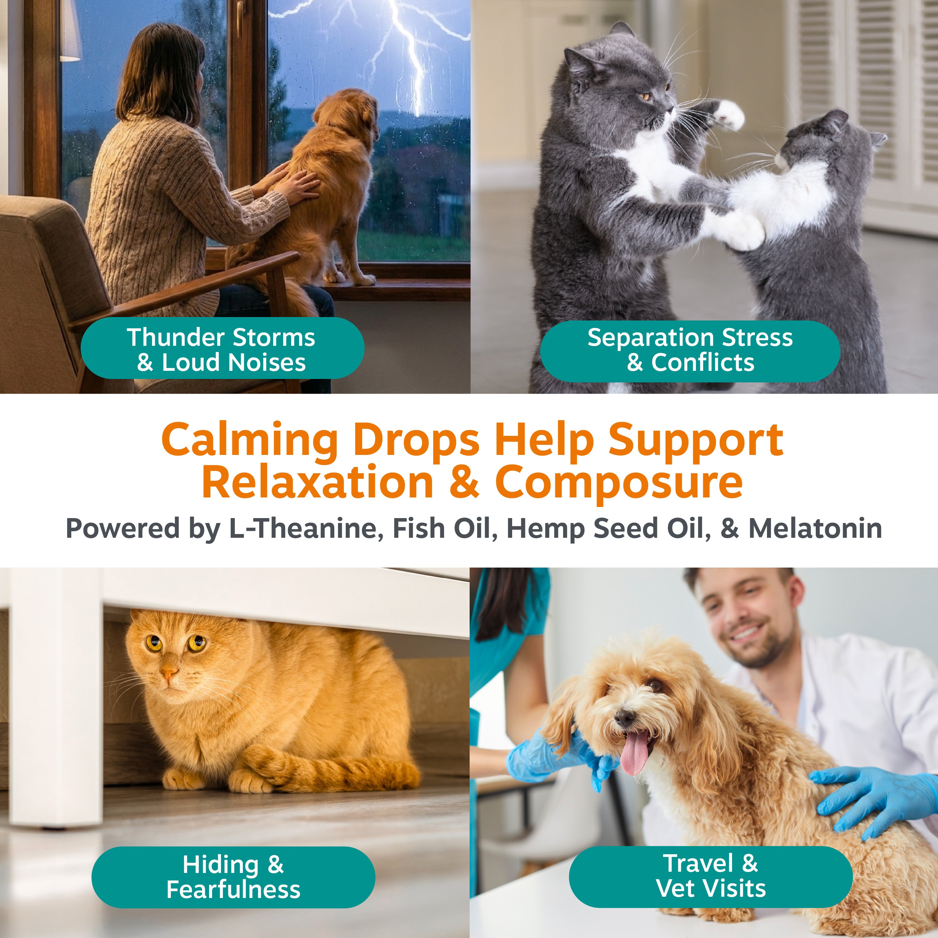 Calming Drops for Dogs & Cats