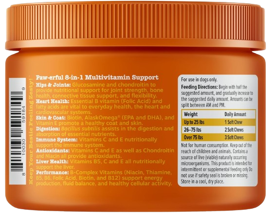 8-in-1 Multivitamin Mini Bites for Small Dogs