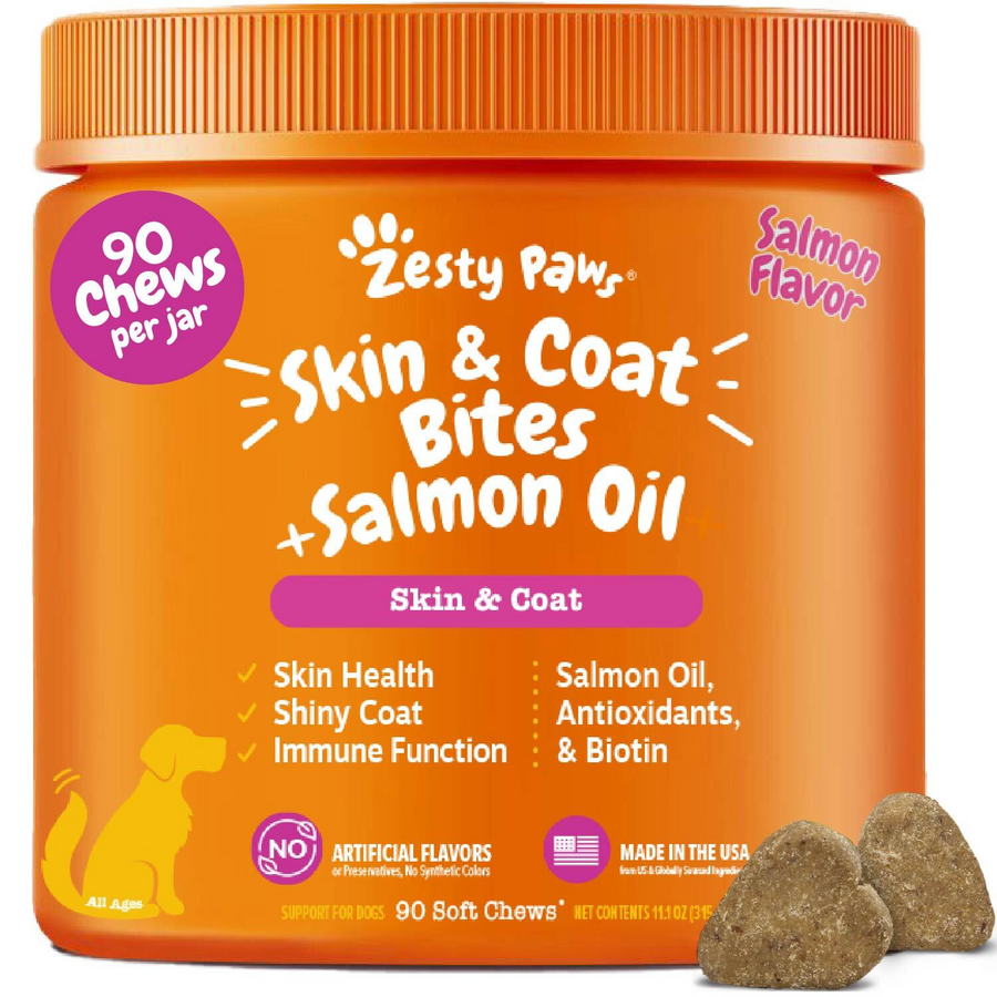 Skin & Coat Bites + Salmon Oil Soft Chews for Dogs