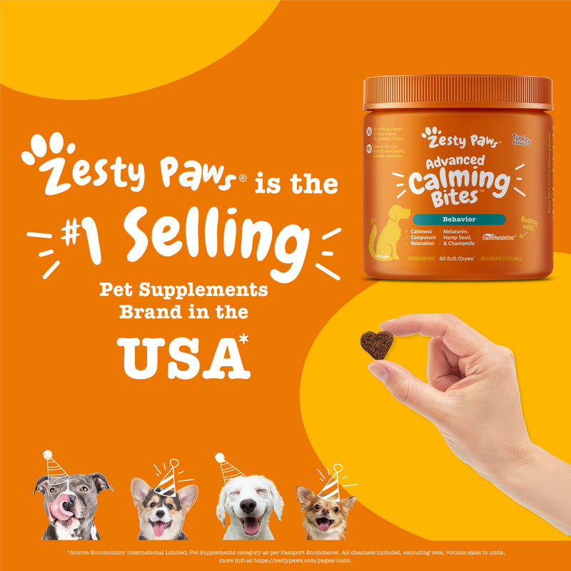 Calming Bites™ Soft Chews for Dogs with Suntheanine