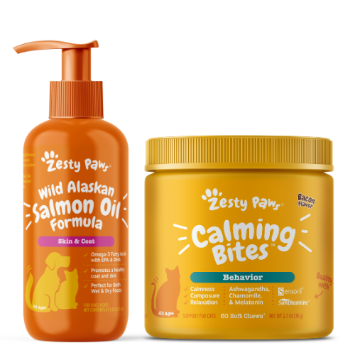 Cat Calming Bites + Wild Alaskan Salmon Oil Formula Bundle