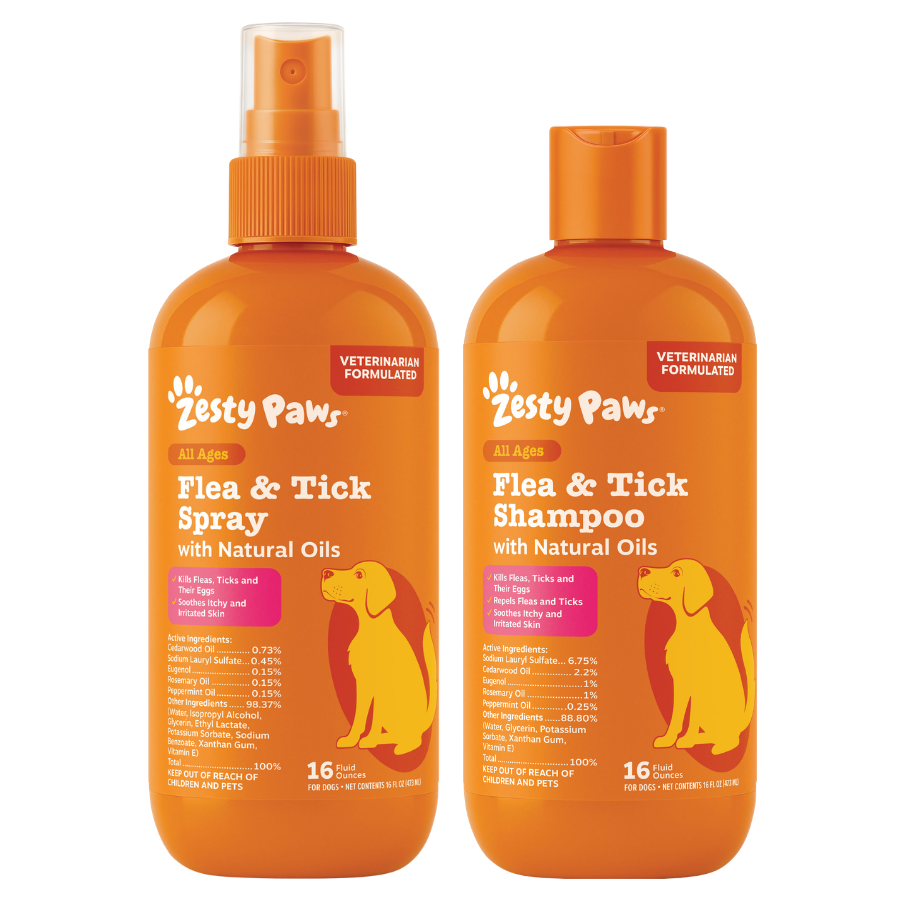 Flea & Tick Shampoo + Spray | Bundle for Dogs
