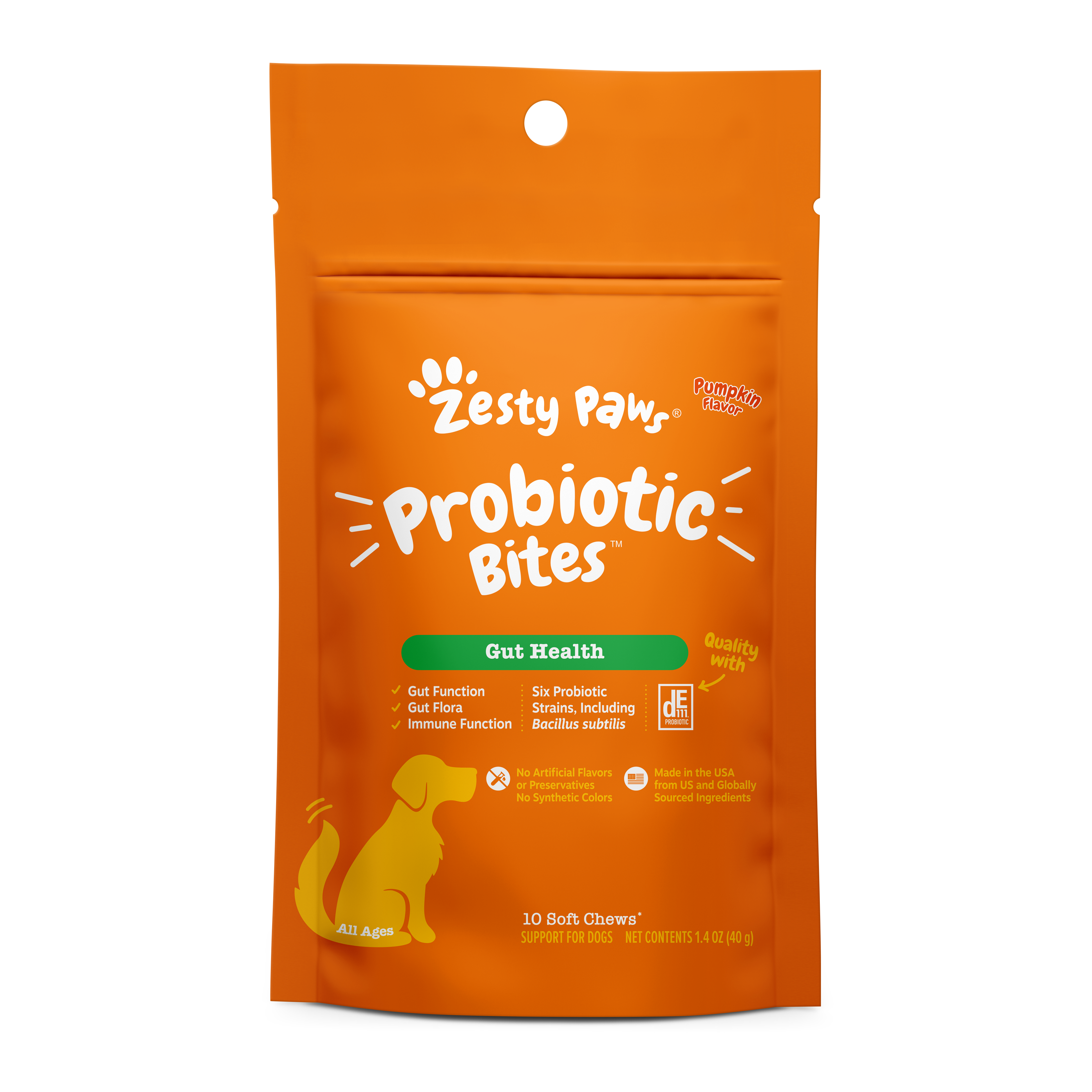 Probiotic Bites Pumpkin for Dogs 10ct Bag