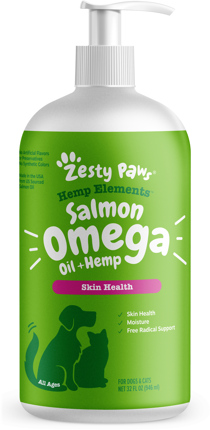Hemp Elements™ Salmon Omega Oil for Dogs & Cats