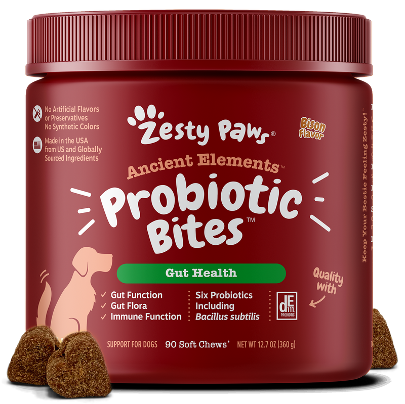 Ancient Elements™ Probiotic Bites™ for Dogs - With Premium DE111® for Digestive, Immune & Gut Flora Support, Functional Dog Supplement