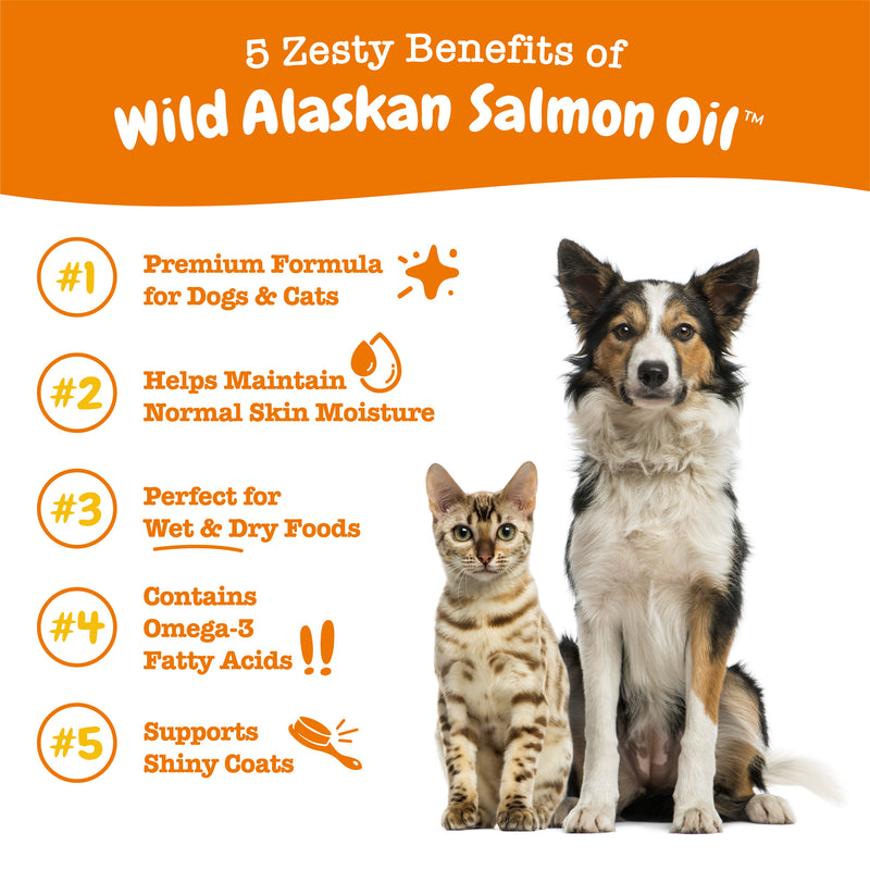 Natural Dog Company Pure Wild Alaskan Salmon Oil for Dogs (16oz) Skin &  Coat Supplement for Dogs, Dog Oil for food with Essential Fatty Acids, Fish  Oil Pump for Dogs, Omega 3 Fish Oil for Dogs : Pet Supplies 