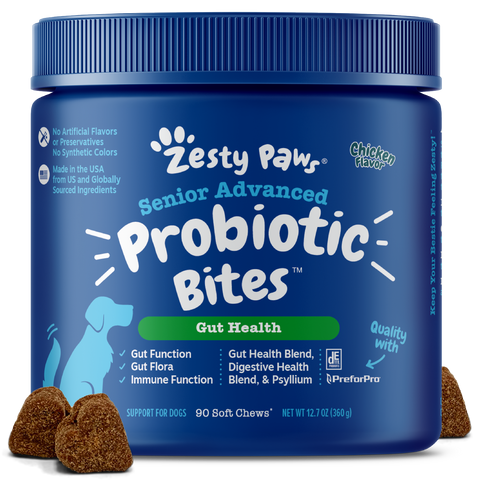 Zesty Paws Senior Advanced Probiotic Chicken Bites Flavor Zesty Paws Senior Advanced Probiotic Chicken Bites Flavor