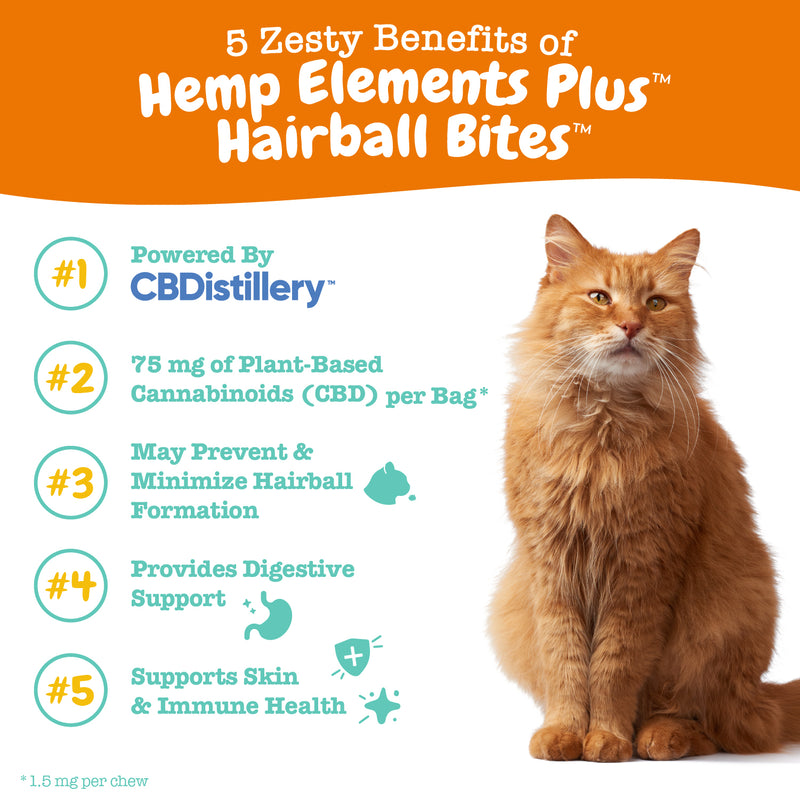 Hemp Elements Plus™ Hairball Bites™ for Cats