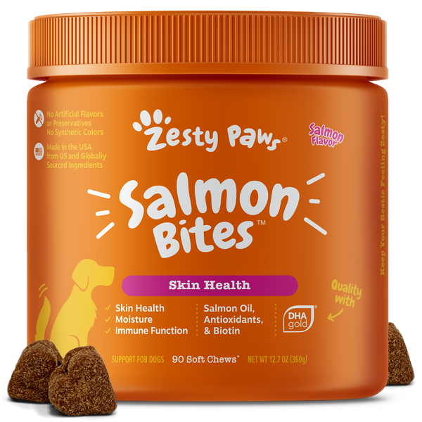 Zesty Paws Alaskan Salmon Oil for Dogs & Cats - Supports Joint Function,  Immune & Heart Health - Omega 3 Liquid Food Supplement for Pets - All  Natural Epa + Dha Fatty