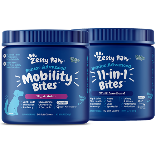 Senior Advanced Best of the Zest with Mobility Bites™ + 11-in-1 Bites™ for Senior Dogs 2-Pack Bundle