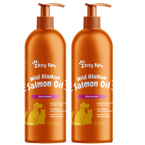 Pure Wild Alaskan Salmon Oil for Dogs, Cats, Ferrets - 32 oz Liquid Omega 3  Fish Oil, Pump on Food - Unscented All Natural Supplement for Skin and