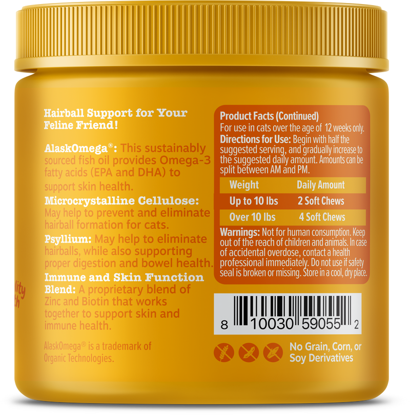 Fish oil for sales hairballs