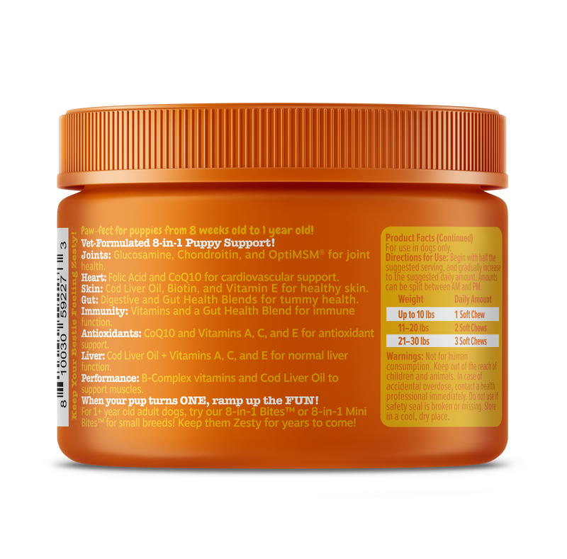 Puppy 8 in 1 Multifunctional Bites With Vitamins OptiMSM Glucosamine Chondroitin Probiotics