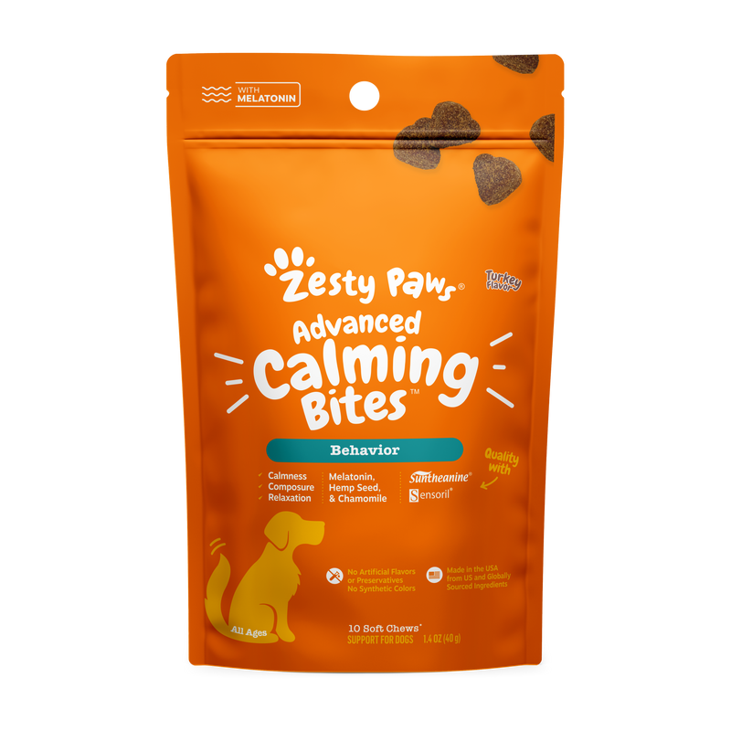 Advanced Calming Bites for Dogs 10ct Bag Turkey Flavor